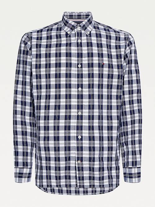 Tommy Hilfiger Woven Check Regular Fit Gömlek Erkek Mavi | TH614QHA